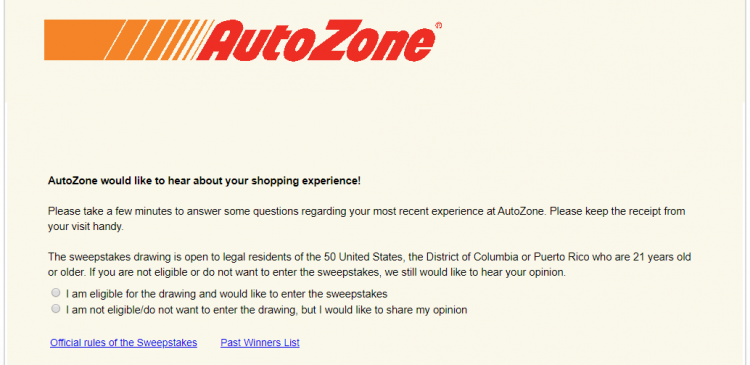 AutoZone Customer Survey