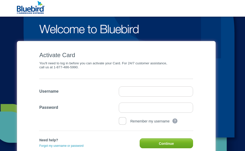 Bluebird Credit Card Activate