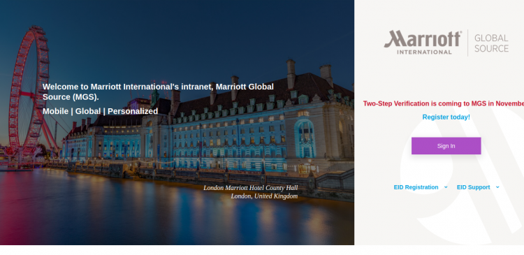 Marriott Global Login
