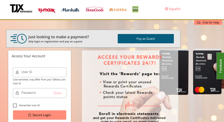 tjx.syf.com - Manage your TJX MasterCard Account - Survey Steps