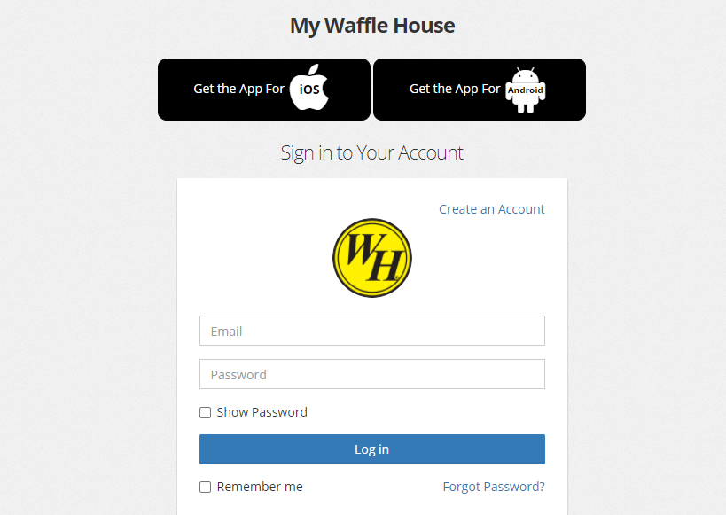 waffle house login